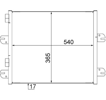 Kondenzátor, klimatizace MAHLE AC 560 000S