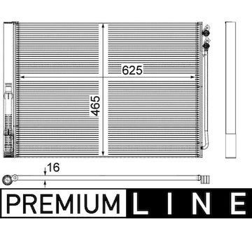 Kondenzátor, klimatizace MAHLE AC 567 000P