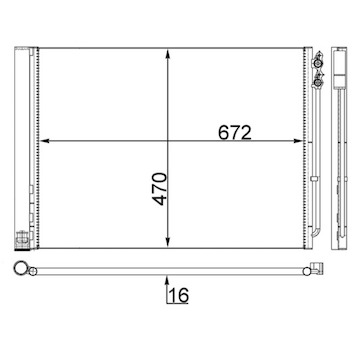 Kondenzátor, klimatizace MAHLE AC 567 000S