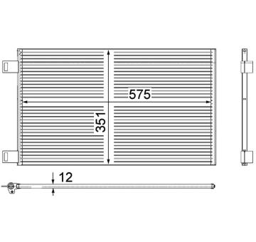 Kondenzátor klimatizácie MAHLE AC 569 000P