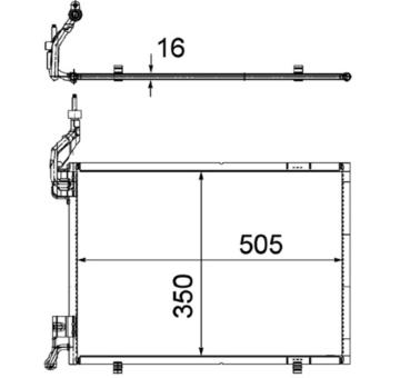 Kondenzátor, klimatizace MAHLE AC 579 000P
