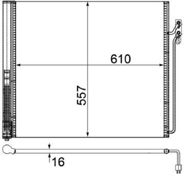 Kondenzátor klimatizácie MAHLE AC 586 000P