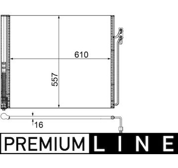 Kondenzátor, klimatizace MAHLE AC 586 000P