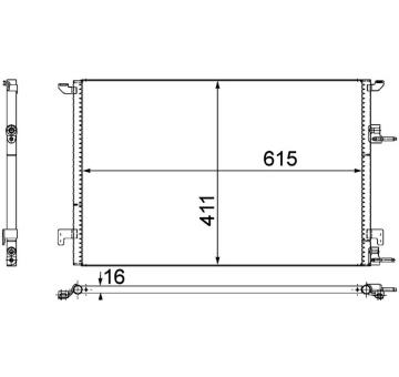 Kondenzátor, klimatizace MAHLE AC 589 000P
