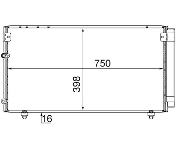 Kondenzátor, klimatizace MAHLE AC 606 000S