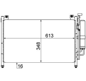 Kondenzátor, klimatizace MAHLE AC 609 000S