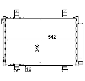 Kondenzátor, klimatizace MAHLE AC 611 000S