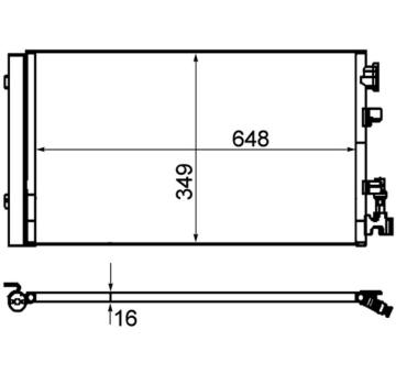 Kondenzátor, klimatizace MAHLE AC 630 000P