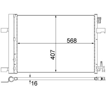 Kondenzátor, klimatizace MAHLE AC 636 000S