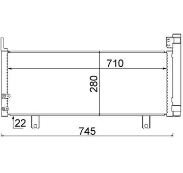 Kondenzátor, klimatizace MAHLE AC 639 000S