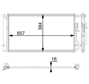 Kondenzátor klimatizácie MAHLE AC 63 000P