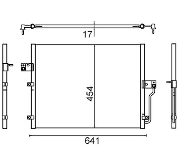 Kondenzátor, klimatizace MAHLE AC 643 000S