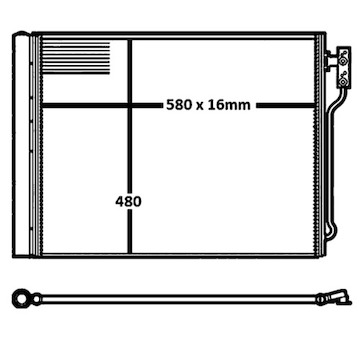 Kondenzátor, klimatizace MAHLE AC 655 000S