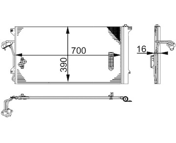 Kondenzátor, klimatizace MAHLE AC 659 000S