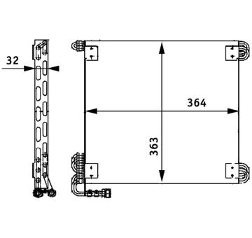 Kondenzátor, klimatizace MAHLE AC 660 000P