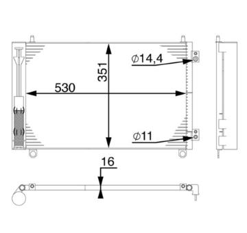 Kondenzátor, klimatizace MAHLE AC 664 000S