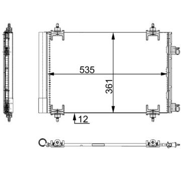 Kondenzátor, klimatizace MAHLE AC 668 000S