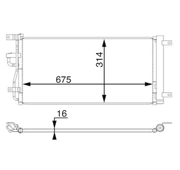 Kondenzátor, klimatizace MAHLE AC 66 000S