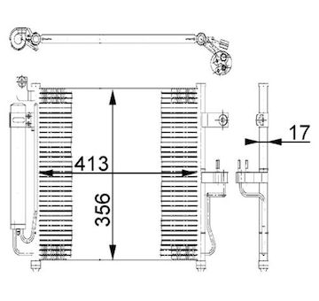 Kondenzátor, klimatizace MAHLE AC 677 000S