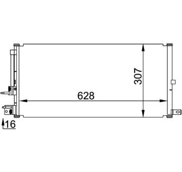 Kondenzátor, klimatizace MAHLE AC 694 000P