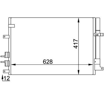 Kondenzátor klimatizácie MAHLE AC 696 000P