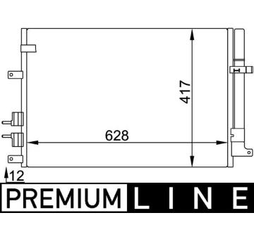 Kondenzátor, klimatizace MAHLE AC 696 000P