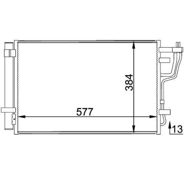 Kondenzátor klimatizácie MAHLE AC 697 000P