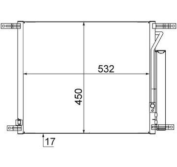 Kondenzátor, klimatizace MAHLE AC 707 000S