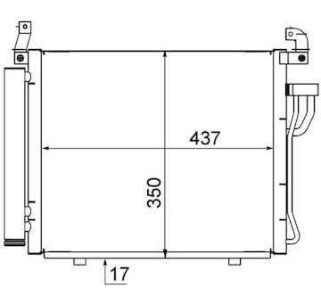 Kondenzátor, klimatizace MAHLE AC 712 000S