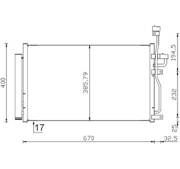 Kondenzátor, klimatizace MAHLE AC 716 001S