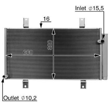 Kondenzátor, klimatizace MAHLE AC 722 000S