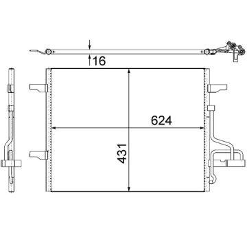 Kondenzátor, klimatizace MAHLE AC 732 000S