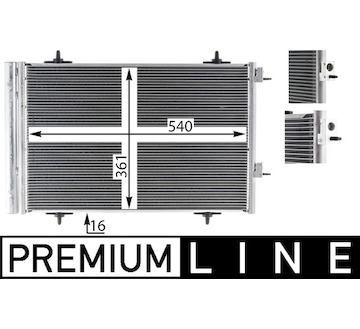 Kondenzátor, klimatizace MAHLE AC 735 000P