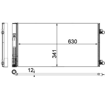 Kondenzátor klimatizácie MAHLE AC 751 000P
