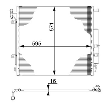 Kondenzátor, klimatizace MAHLE AC 759 000S