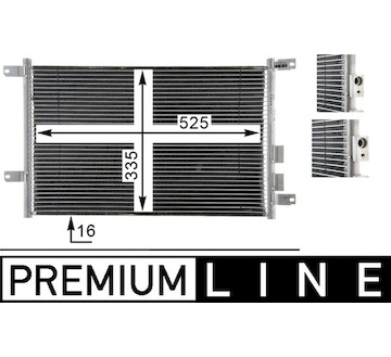 Kondenzátor, klimatizace MAHLE AC 804 000P