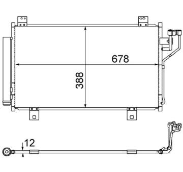 Kondenzátor, klimatizace MAHLE AC 865 000S