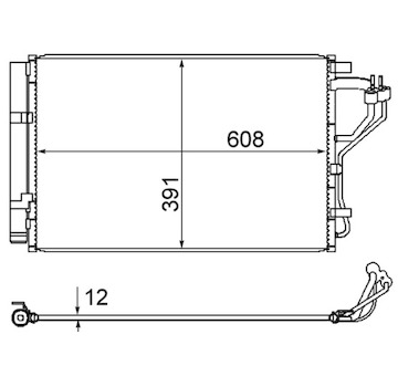 Kondenzátor, klimatizace MAHLE AC 867 000S