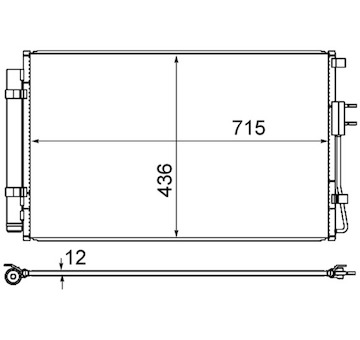 Kondenzátor, klimatizace MAHLE AC 868 000S