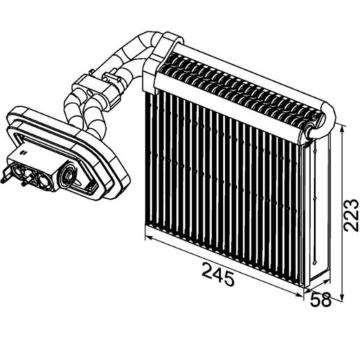 Výparník, klimatizace MAHLE AE 100 000P