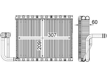 Výparník, klimatizace MAHLE AE 104 000P