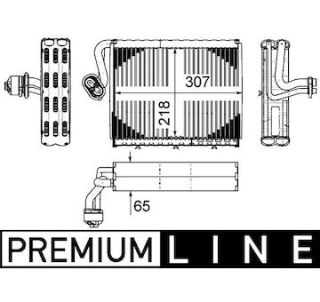 Výparník, klimatizace MAHLE AE 108 000P