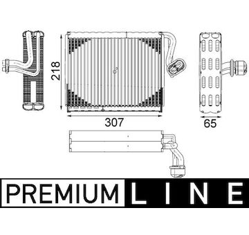 Výparník, klimatizace MAHLE AE 122 000P