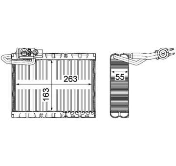 Výparník, klimatizace MAHLE AE 126 000P