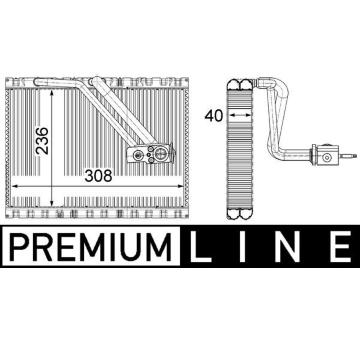 Výparník, klimatizace MAHLE AE 127 000P