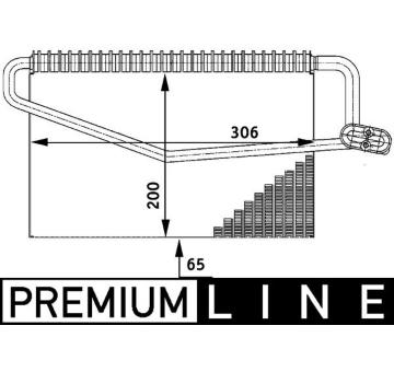 Výparník, klimatizace MAHLE AE 55 000P
