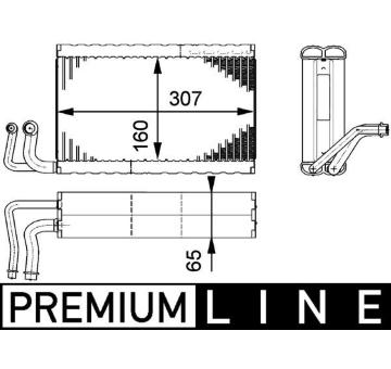 Výparník, klimatizace MAHLE AE 68 000P