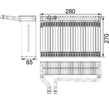Výparník, klimatizace MAHLE AE 82 000S