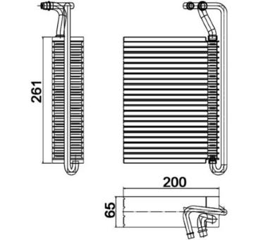 Výparník, klimatizace MAHLE AE 84 000P