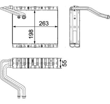 Výparník, klimatizace MAHLE AE 85 000P